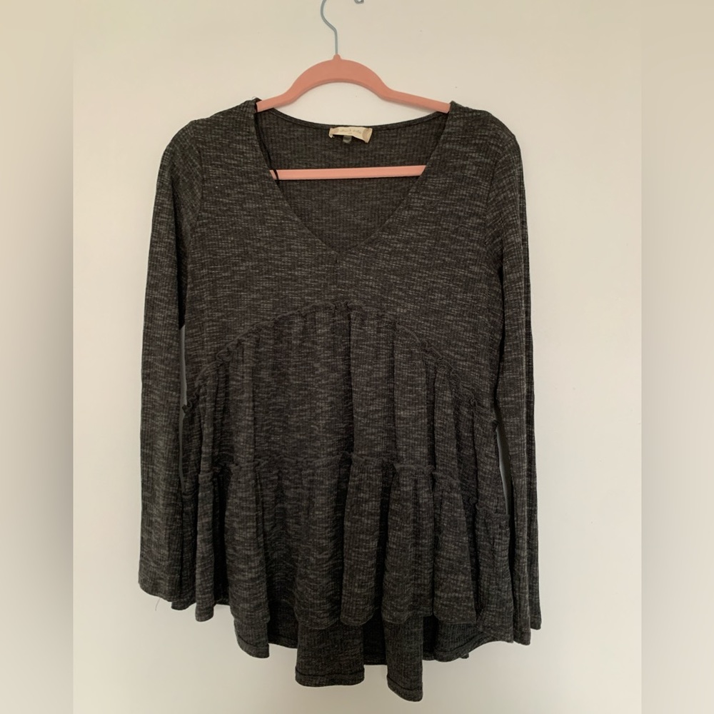 Babydoll Top Grey